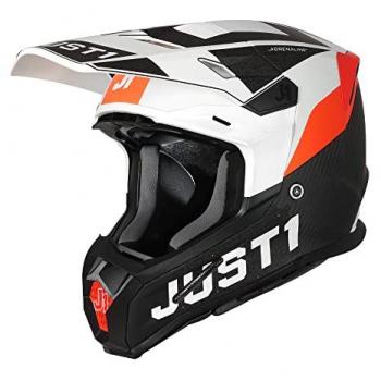 Just1 J22 Adrenaline Casco de Cross Naranja-Blanco