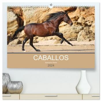 Premium Wandkalender 2024 Caballos Spanische Pferde