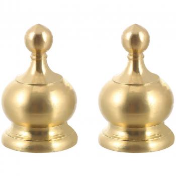 Knob de lampe en forme de couronne dorée