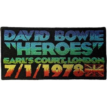 Tâche Brodée Woven Iron On « David Bowie – Heroes – Earls Court » Noir Unisize