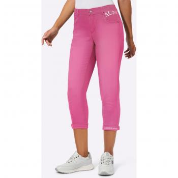 Damen‑Jeans 5‑Taschen, Ascari, Fuchsia, 91 % Baumwolle, 6 % Polyester, 3 % Elasthan
