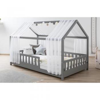 TiCAA Hausbett Kim mit Rollrost und Matratze
