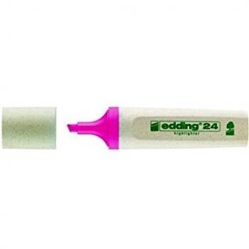 Edding 24 EcoLine Textmarker rosa, 5 mm, nachhaltige Schreibfarbe