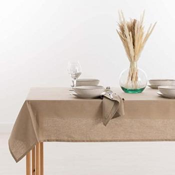 Mantel Antimanchas Lino 100% Taupe