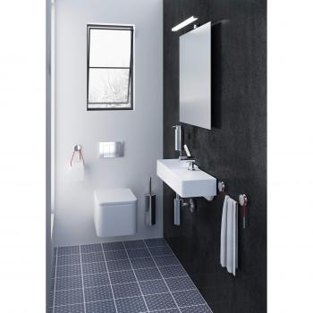 Bath+ por Cosmic 2751458 Portapapel sin Tapa, Cromo/Rojo