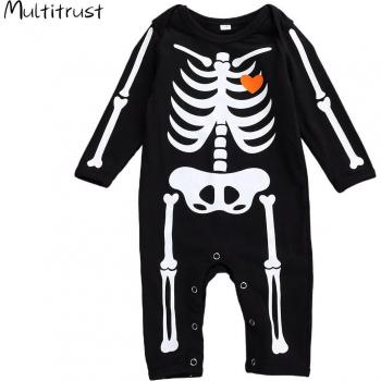 Romper de Algodón Halloween Esqueleto para Bebés