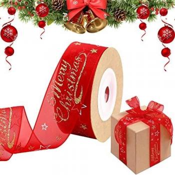 Tree Decoration Red Christmas Organza Ribbon