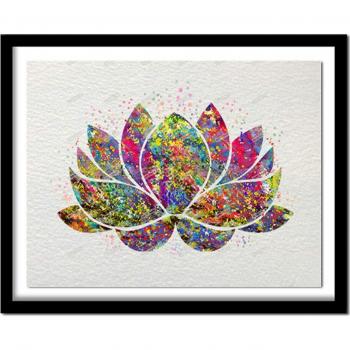 Round Lotus Crystal Embroidery Kit – 20x30 cm