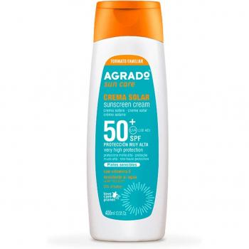 Protector Solar Agrado SPF50+ Resistente al Agua 400 ml