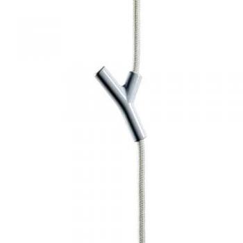 Authentics Hänge-Seilgarderobe, Seil Weiß, 4 Haken Weiß