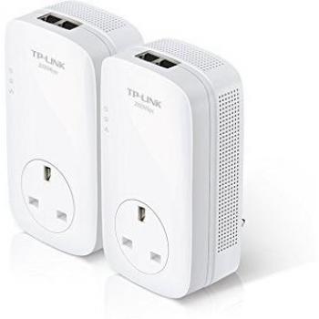 X TP-Link AV2000 2-Port Gigabit Passthrough Powerline Adapters (TL-PA9020P)