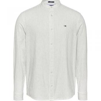 Tommy Jeans camicia a righe, colletto coreano, tessuto leggero