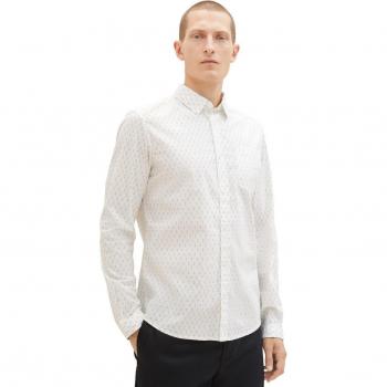 Off‑White Geometric Fit Shirt – Tom Tailor 1039916, L Size