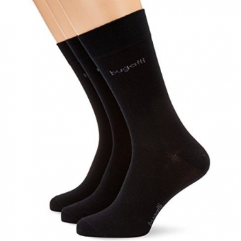 Calcetines Opacos Bugatti Hombre 3x1 Talla 39-42 Color Negro 610