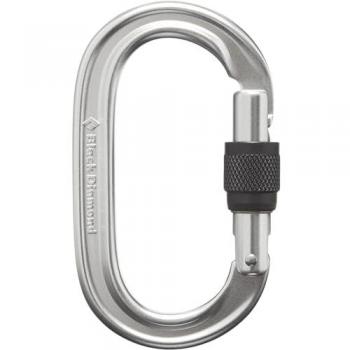 Keylock Screwgate Mosquetón Black Diamond Gris Plateado Oval