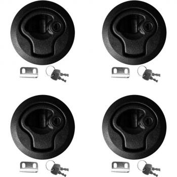 Bouton de porte marine – Loquet rond, 2 (50 mm), 4 pièces + clé ¼