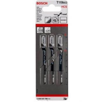 Bosch Professional T119 BO Jigsaw Blades for Softwood (3 Pack)