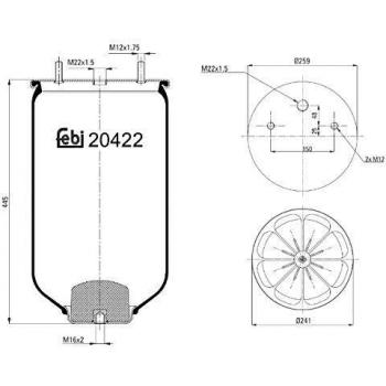 FEBI BILSTEIN 20422 Luftfederbalg