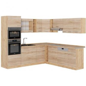 Cuisine Angulaire R‑Line – 237 × 60 cm, sans PT – Sonoma/Chêne Doré – Vicco