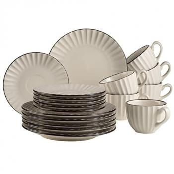 Service de table en grès blanc crème MÄser