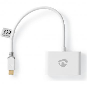 Nedis Dual Port USB 3.1 Adapter – 1000 Mbps, 2×USB‑A, Gold Plated, Round Cable