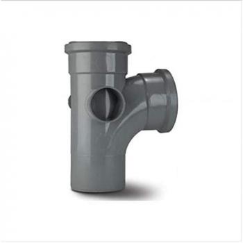 Polypipe ST401G Grey 110mm x 92.5 Degree Single Branch