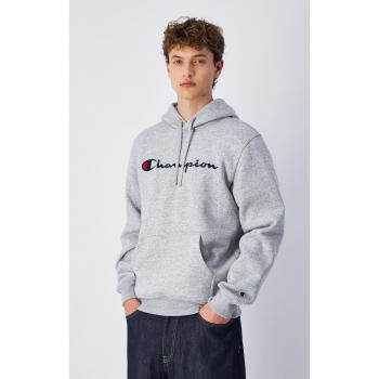 Felpa con cappuccio Champion 220253 Grigia S con logo grande