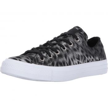 Converse Chuck Taylor All Star Shimmer Suede Ox Nero/Bianco Donne