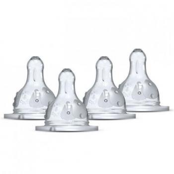 DODIE Lot de 4 tétines rondes