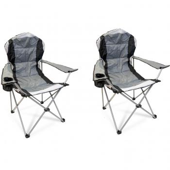Deluxe Folding Camp Chair Padded High Back