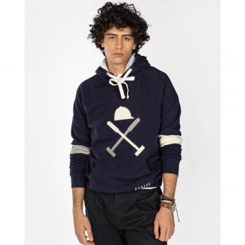 Sudadera de Hombre con Capucha y Logo Verde Militar Harper & Neyer