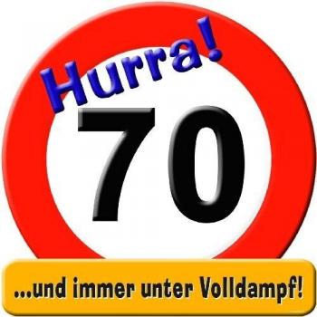 Stadtverkehrsschilder: 70‑Meter‑Schriftzug “Zahl 70” (50 cm)