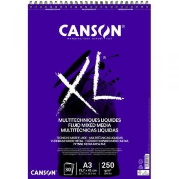 Canson XL Fluid Mixed Media Skizzenblock A3 30 Blatt 250g