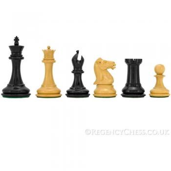 Ebonized Boxwood Chessmen, Regency Sovereign Line – 3