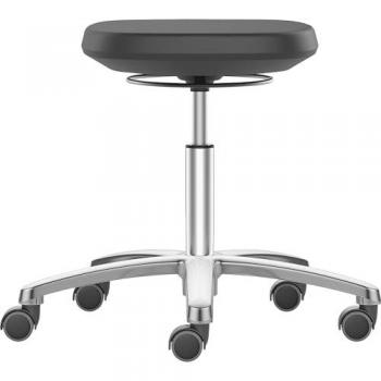 LabSit Tabouret laboratoire mousse intégrale noir 400×400×450‑650 mm