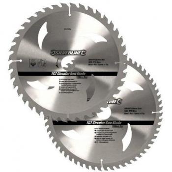 Silverline TCT Circular Saw Blades 40, 60T 2pk 300x30