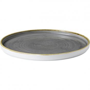 Grey Peppercorn Stonecast 10¾ Walled Dining Plates – 6 Count