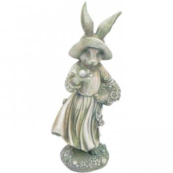 Rustic Mrs. Rabbit Garden Ornament