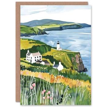 Scotland’s Lighthouse Birthday Card – Green Mull of Kintyre Edition