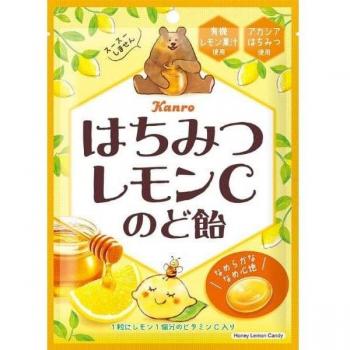 KANRO Honig-Zitronen C Bonbons 75g