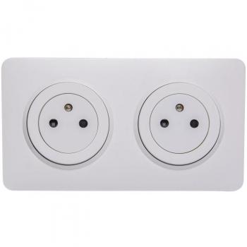 Interrupteur dooxie 10AX 250V~ avec plaque carrée blanche