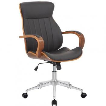 CLP Melilla Bürostuhl I Ergonomisch geformt I Kunstleder I Für komfortables Arbeiten im Büro und Home-Office
