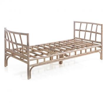 Basamento centrale in rattan sbiancato ISY, beige chiaro
