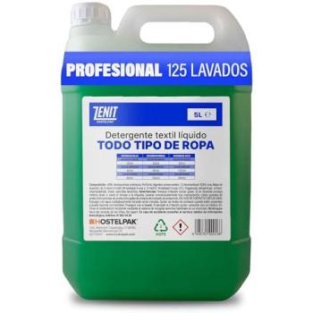 Detergente Líquido Hostelpak 5L Todo Tipo de Ropa, 125 Lavados