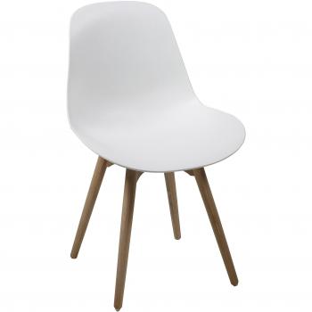Esszimmerstühle AC Design – Weiß, Plastik, 2 Stück, 53 × 50,7 × 82,5 cm