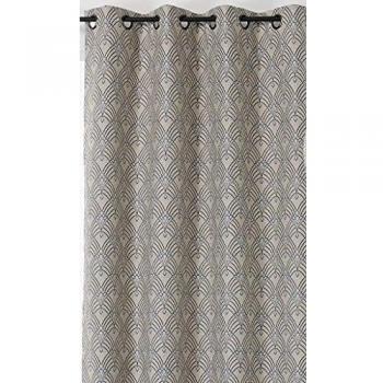 Linder Rideau jacquard bleu 140x245 cm