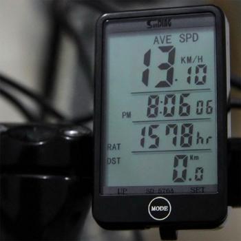 Auto Bike Computer with Backlit LCD Display