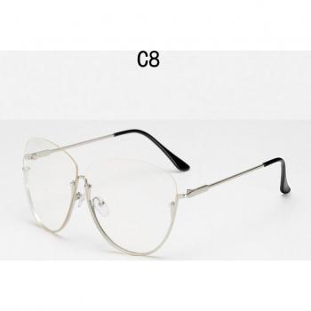 Lunettes de soleil rondes en métal pour femme