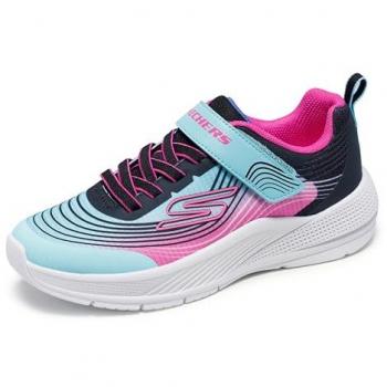 Sneakers Skechers MiniSpec Advance – Noir, Bleu & Rose (Fille)