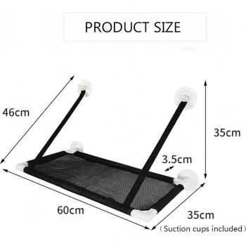 Window Perch Cat Hammock Bed, Breathable with Suction Cups, Supports 10KG, 3 Color Variants